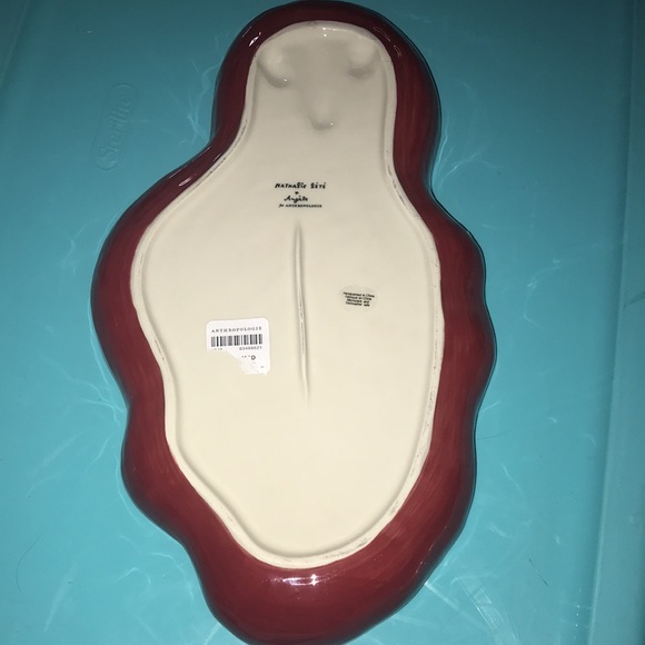 NATHALIE LETE Snowy OWL Serving Platter - ANTHROPOLOGIE - NEW with tags - Picture 7 of 9